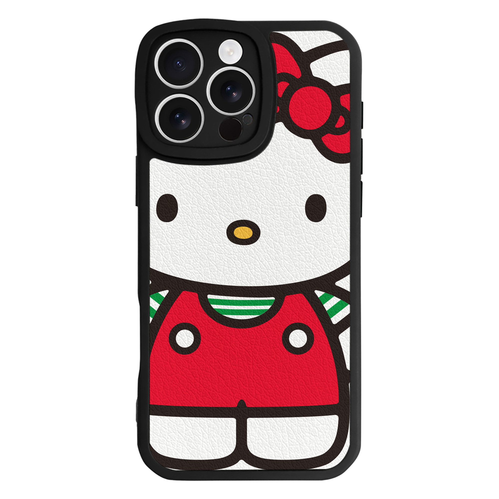 （画像用） Hello Kitty ハローキティ 【iPhone 16シリーズ対応】シリコンスマホケース（レザー調） 材質：シリコン